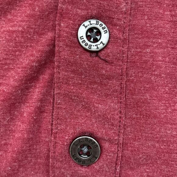 L.L.Bean Polo Shirt Men’s Maroon Collared Short Sleeve Logo Size L-Reg - Picture 4 of 6